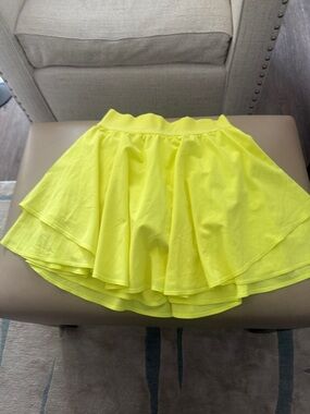 lululemon athletica Neon Yellow Layered Skater Skirt